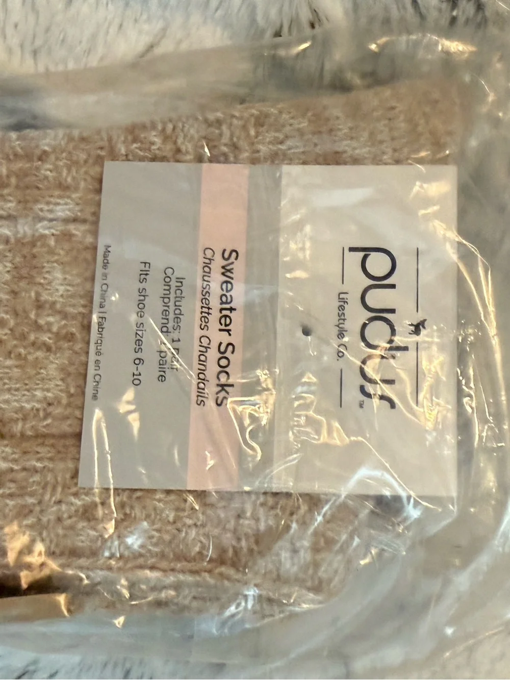 NWT Pudus Sweater Sock